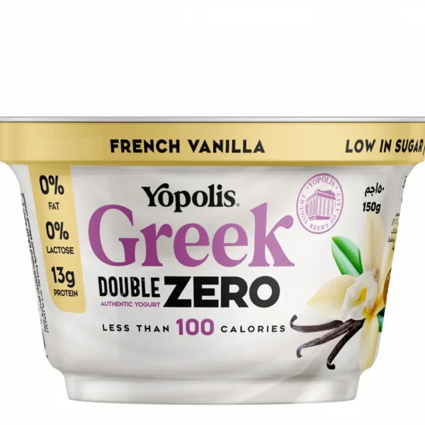 Yopolis Double Zero 11g Protein French Vanilla Greek Yogurt - low sugar