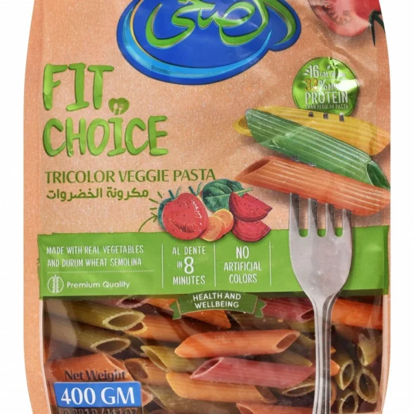 Al Doha Fit Choice Tricolor Veggie Penne Pasta - artificial color free,