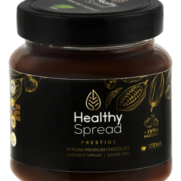 Healthy Spread Prestige Premium African Chocolate Hazelnut Spread - sugar free, palm oil free, preservatives free