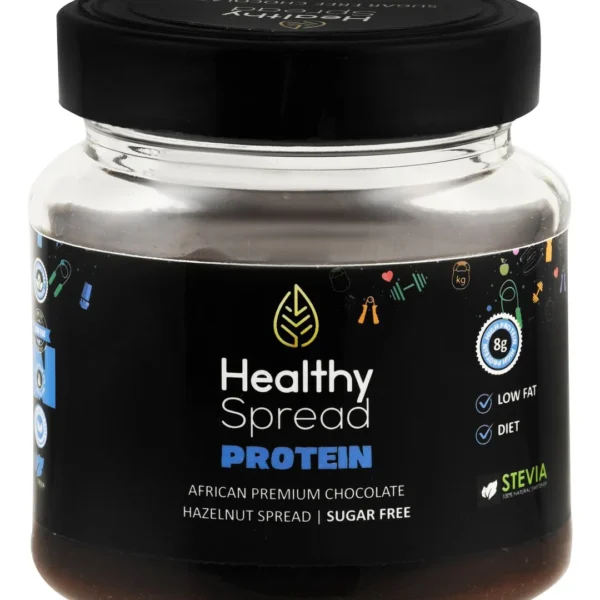 Healthy Spread Low Fat Premium African 8g Protein Chocolate Hazelnut Spread - sugar free, palm oil free, preservatives free