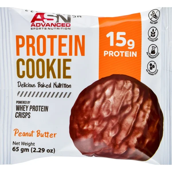 Advanced Sports Nutrition Peanut Butter 15g Protein Cookie - gluten free, soy free, preservatives free