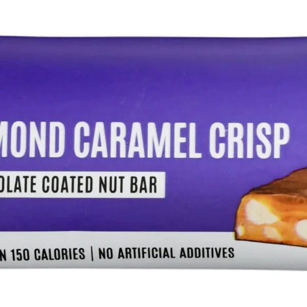 Own Chocolate Coated Nut Bar Filled with Almond Caramel Crisp - artificial additives free