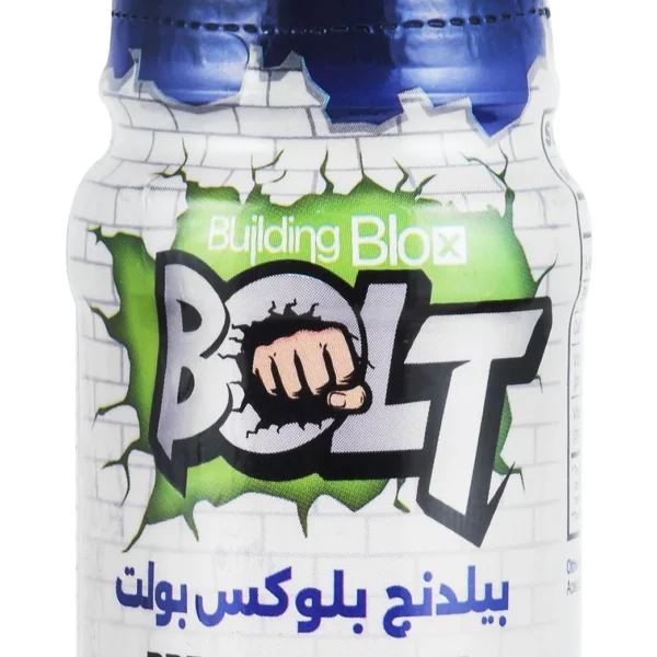 Building Blox Bolt The Extreme Rush Pre-Workout Drink Icy Blueberry Flavor