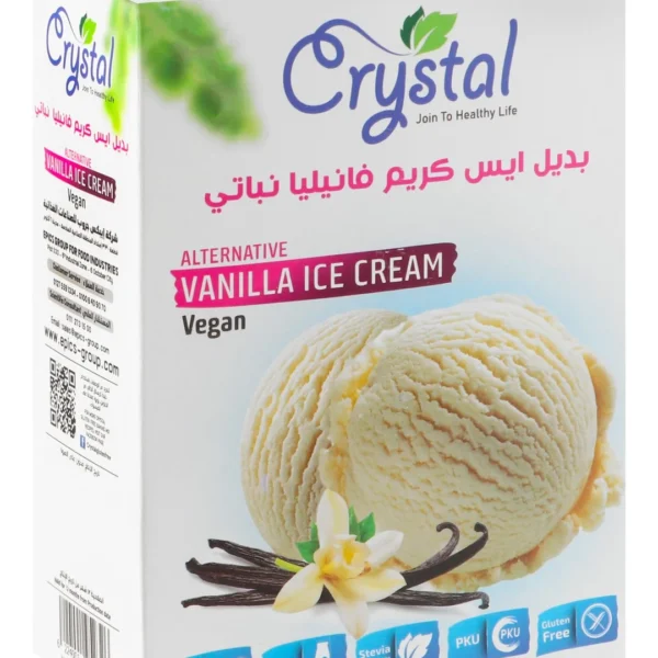 Crystal Vanilla Ice Cream Alternative with Stevia - vegan, gluten free, dairy free