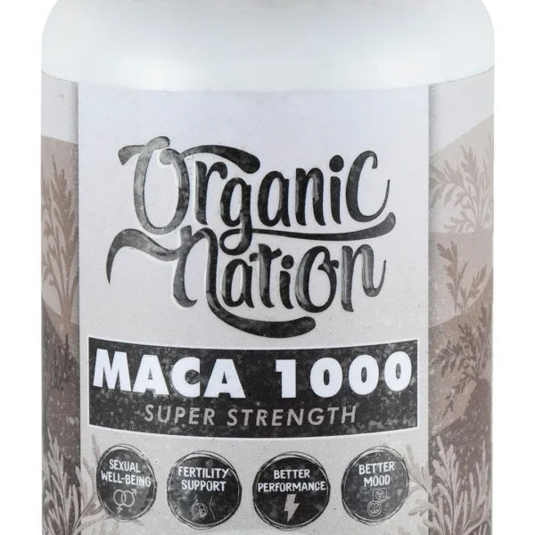 Organic Nation 1000mg Maca Supplement - vegan, GMO free