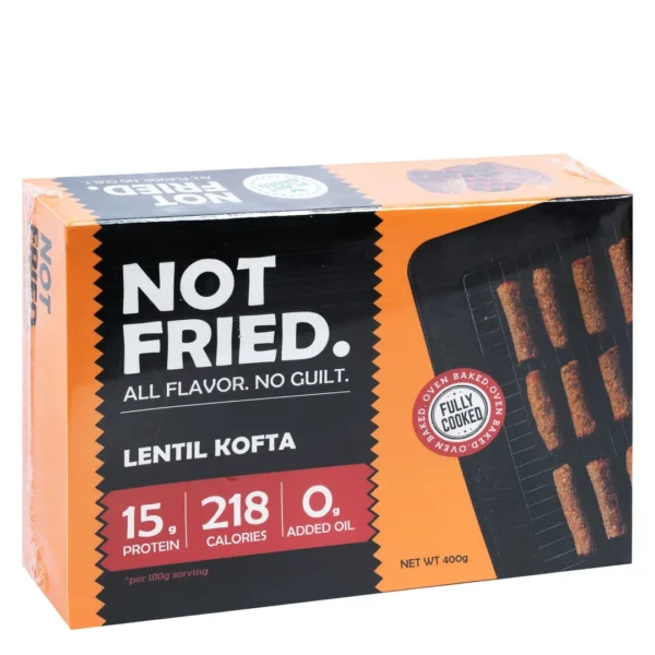 Not Fried Frozen Plant Based Lentil Kofta - GMO free, no added oils
