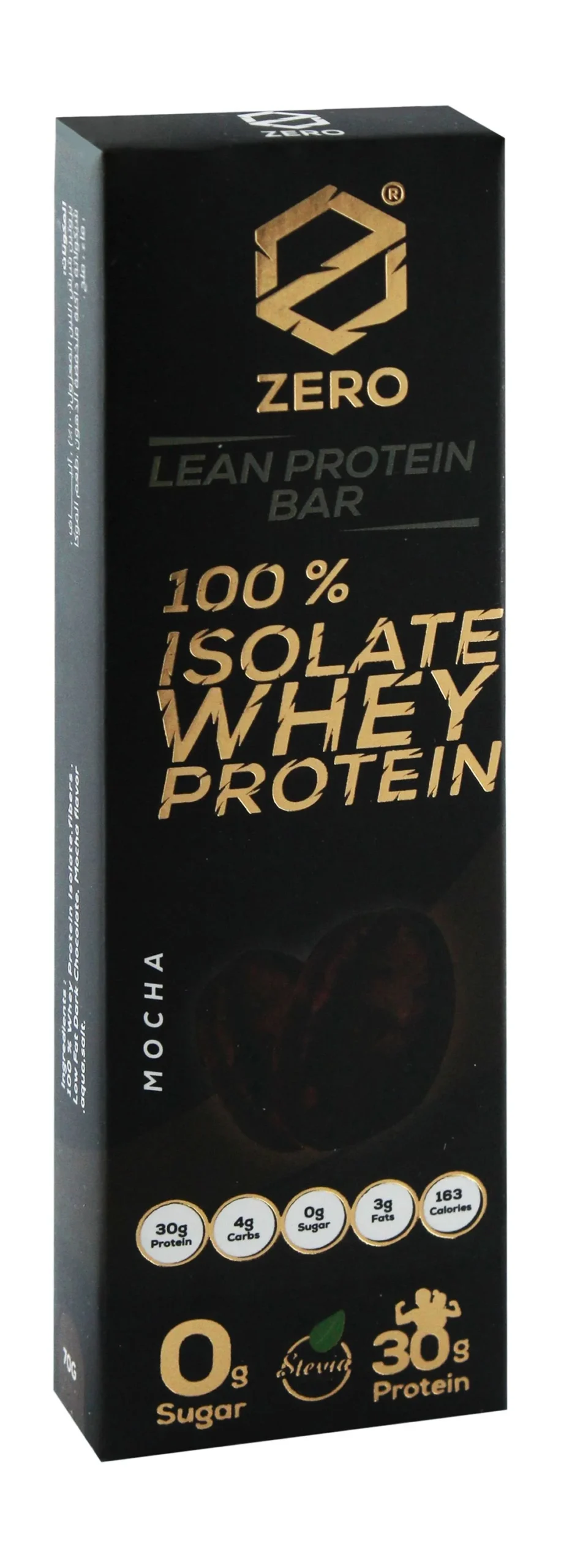 c68a8119-0648-4c25-8435-3004c02c75050623-1.webp Zero 100% Isolate 30g Lean Whey Protein Bar Mocha Flavor - GMO free, sugar free, artificial sweetener free - Image 1