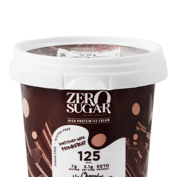 Ketonista Zero Sugar 7g Protein Double Chocolate Chip Ice Cream - gluten free, artificial color free