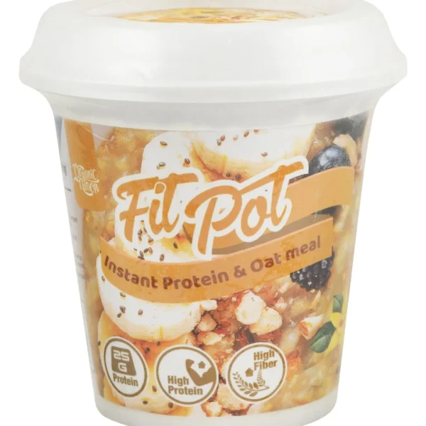 Organic Nation Fit Pot Instant Protein Oatmeal Vanilla Flavor - high fiber