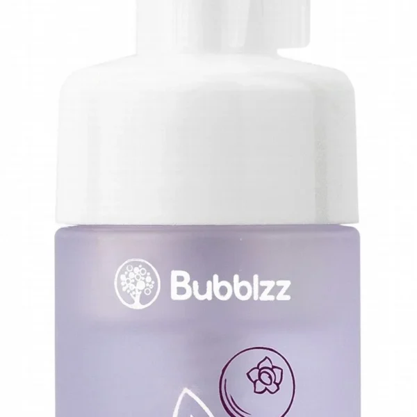 Bubblzz Organic Foaming Facial Wash Berry Scent with Hyaluronic Acid & Vitamin E for Normal & Dry Skin - vegan, cruelty free, sulfate free
