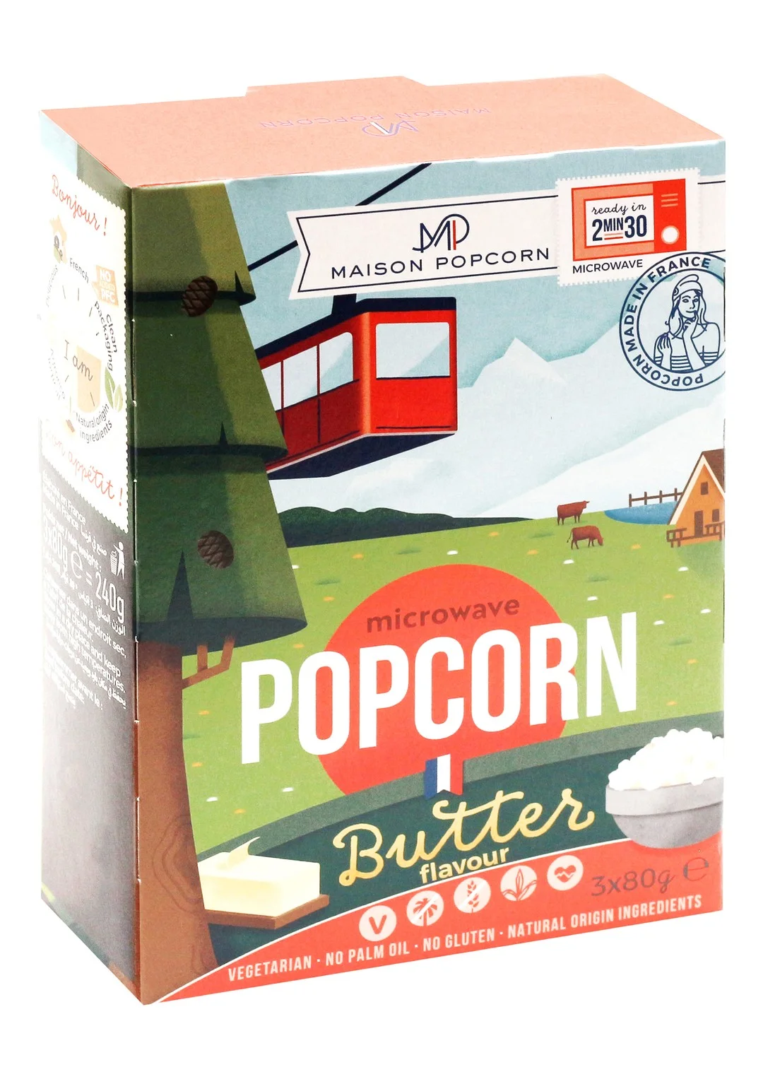 d6db4d5e-0126-4b50-ad9f-0f815e33f6a4ffc77aa766763017f4317e8012134613_IMG_4980 Maison Popcorn Microwave Popcorn Butter Flavor - vegan, gluten free, palm oil free - الصورة 1