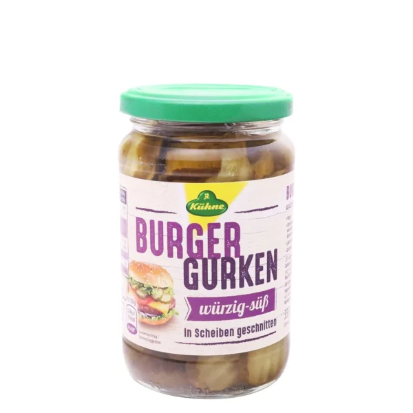Kuhne Spicy Pickled Burger Cucumber - gluten free, vegan