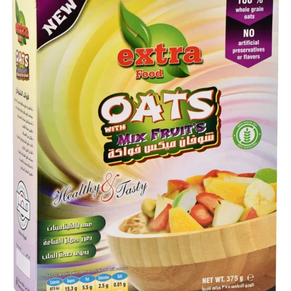 Extra Food Wholegrain Oats with Mixed Fruits - gluten free, artificial preservatives free, artificial flavor free