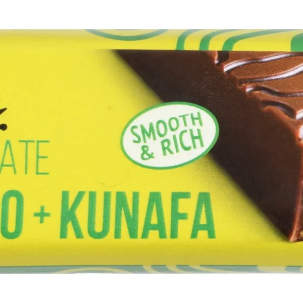 Wunder Belgian Milk Chocolate Bar Filled with Pistachio & Kunafa