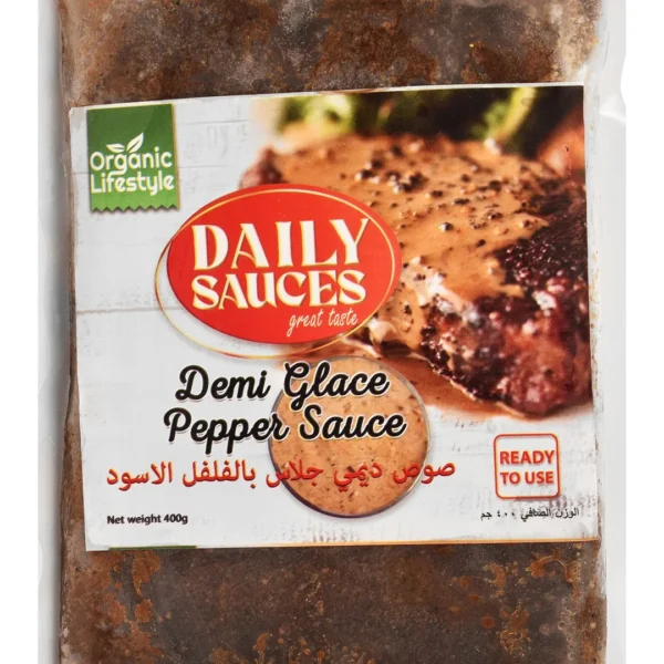 Daily Sauces Frozen Organic Demi Glace & Pepper Sauce - preservatives free, artificial flavors free