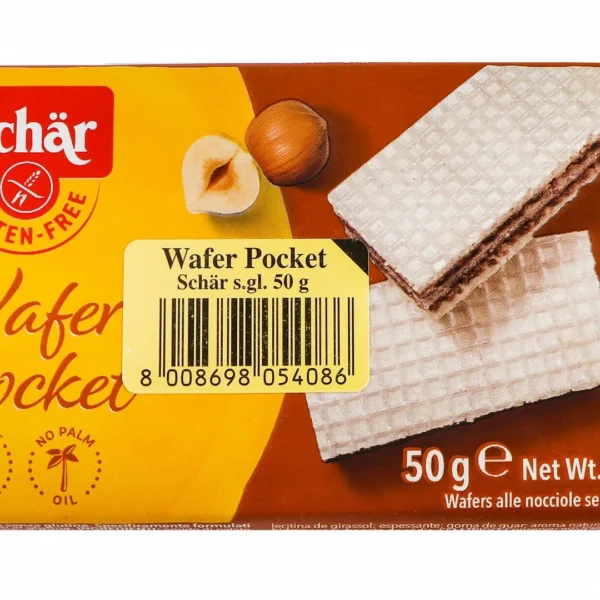 Schar Wafer Pocket Filled with Hazelnut Cream - gluten free, palm oil free