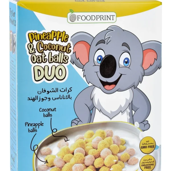 Foodprint Oat Cereal Balls Pineapple & Coconut Flavor - GMO free, cholesterol free