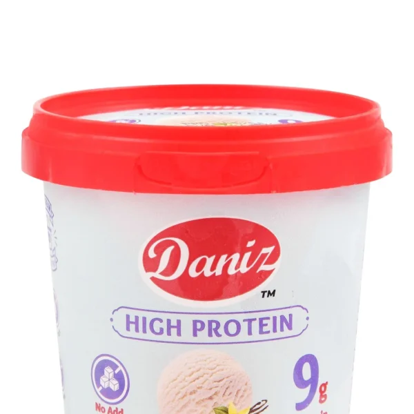 Daniz Low Fat 9g Protein Vanilla Ice Cream - no added sugar, lactose free, gluten free